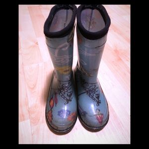 Kamik Rubber Rain Boots girls sz 9